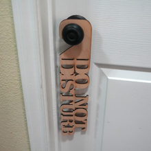 Load image into Gallery viewer, Door Hanger-CUSTOM Do Not Disturb 15x3 Hotel Motel Bedroom Office MAPLE WOOD