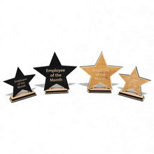 Load image into Gallery viewer, Award - CUSTOM - Employee Of The Month Star with STAND