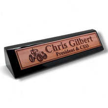 Load image into Gallery viewer, Desk Wedge Name Plate - PERSONALIZED - Tractor - 11 Inches