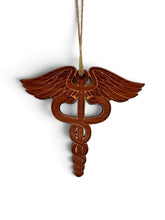 Load image into Gallery viewer, Ornament - Medical Caduceus - 4 x 3.5 inches