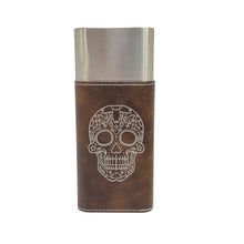 Load image into Gallery viewer, Cigar Case with Cutter - Sugar Skull Leather