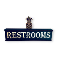 Load image into Gallery viewer, Sign - Restrooms - BLACK - With Add on - Box Sign - 24x6x3 inches