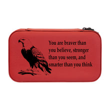 Load image into Gallery viewer, Jewelry Box 7x4 - CUSTOM - You are braver than you believe With Eagle