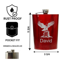 Load image into Gallery viewer, 8oz - CUSTOM - PERSONALIZED - American Eagle on Stump