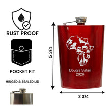 Load image into Gallery viewer, 8oz Flask - African Scene PERSONALIZED