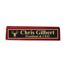 Load image into Gallery viewer, Desk Wedge Name Plate - PERSONALIZED - Moose - 11 Inches