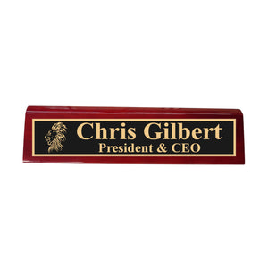 Desk Wedge Name Plate - PERSONALIZED - Lion - 11 Inches
