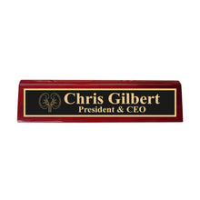 Load image into Gallery viewer, Desk Wedge Name Plate - PERSONALIZED - Kidney - 11 Inches