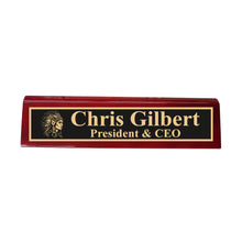 Load image into Gallery viewer, Desk Wedge Name Plate - PERSONALIZED - Indian Chief - 11 Inches