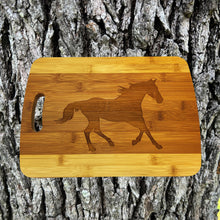 Load image into Gallery viewer, Running Horse Cutting Board 14&#39;&#39;x9.5&#39;&#39;x.5&#39;&#39; Bamboo