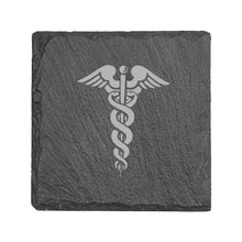 Load image into Gallery viewer, Coaster - Slate - Pharmaceutical Caduceus Hermes - SET OF 2