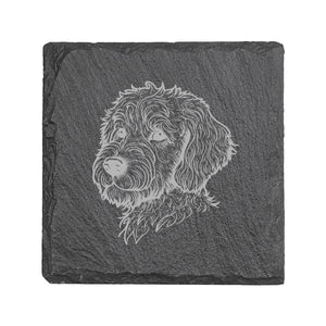 Coaster - Slate - Golden Doodle - SET OF 2