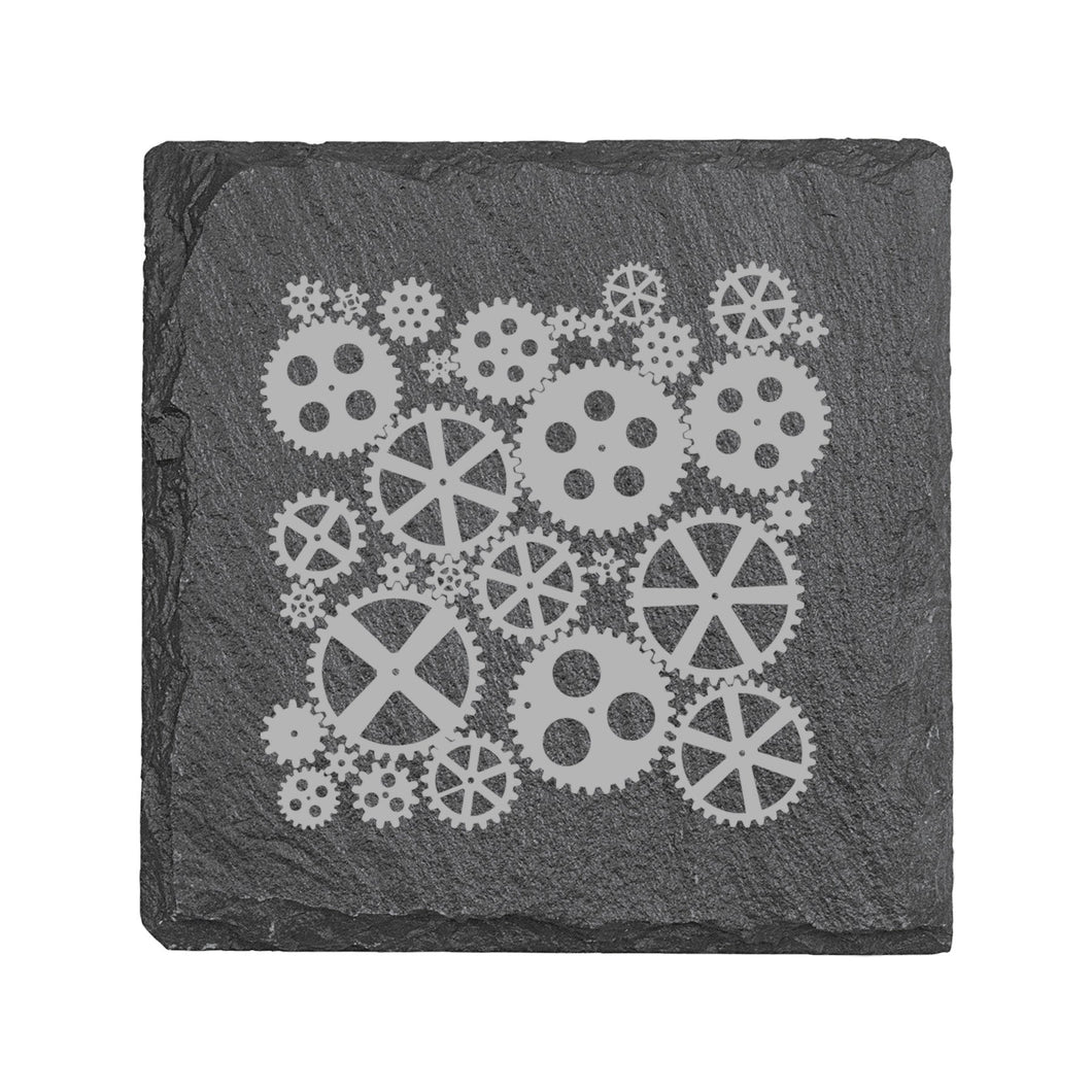 Coaster - Slate - Gears - SET OF 2