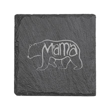 Load image into Gallery viewer, 15oz Stemless Wine Glass Set - Mama Bear + Slate Coaster