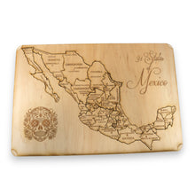 Load image into Gallery viewer, 31 States of Mexico - CUSTOM - Puzzle Map - Art Kit - Raw Wood 18x12 Inches - 32 pieces - With Stand