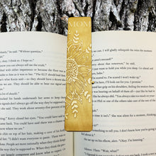 Load image into Gallery viewer, Bookmark - PERSONALIZED Sunflower Flower - Birch wood