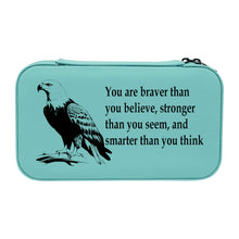 Load image into Gallery viewer, Jewelry Box 7x4 - CUSTOM - You are braver than you believe With Eagle