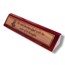 Load image into Gallery viewer, Desk Wedge Name plate - Marcus Aurelius - 11 Inches