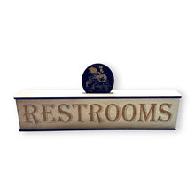 Load image into Gallery viewer, Sign - Restrooms - RAW WOOD - With Add on - Box Sign - 24x6x3 inches