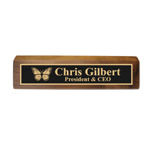 Load image into Gallery viewer, Desk Wedge Name Plate - PERSONALIZED - Butterfly - 11 Inches