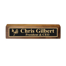 Load image into Gallery viewer, Desk Wedge Name Plate - PERSONALIZED - Chicken - 11 Inches