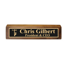Load image into Gallery viewer, Desk Wedge Name Plate - PERSONALIZED - Lineman - 11 Inches