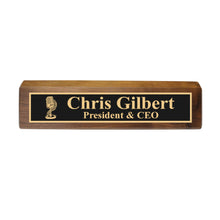 Load image into Gallery viewer, Desk Wedge Name Plate - PERSONALIZED - Microphone - 11 Inches