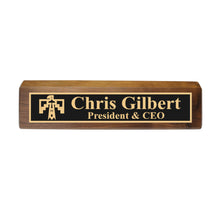 Load image into Gallery viewer, Desk Wedge Name Plate - PERSONALIZED - Thunderbird Native American - 11 Inches
