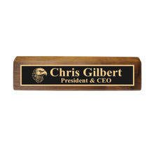 Load image into Gallery viewer, Desk Wedge Name Plate - PERSONALIZED - Eagle - 11 Inches