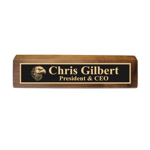 Desk Wedge Name Plate - PERSONALIZED - Eagle - 11 Inches