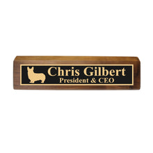 Load image into Gallery viewer, Desk Wedge Name Plate - PERSONALIZED - Corgi - 11 Inches