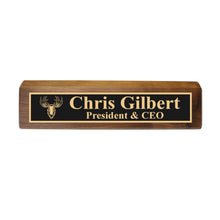 Load image into Gallery viewer, Desk Wedge Name Plate - PERSONALIZED - Moose - 11 Inches