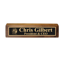 Load image into Gallery viewer, Desk Wedge Name Plate - PERSONALIZED - Indian Chief - 11 Inches