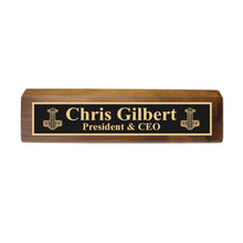 Load image into Gallery viewer, Desk Wedge Name Plate - PERSONALIZED - Mjolnir - 11 Inches