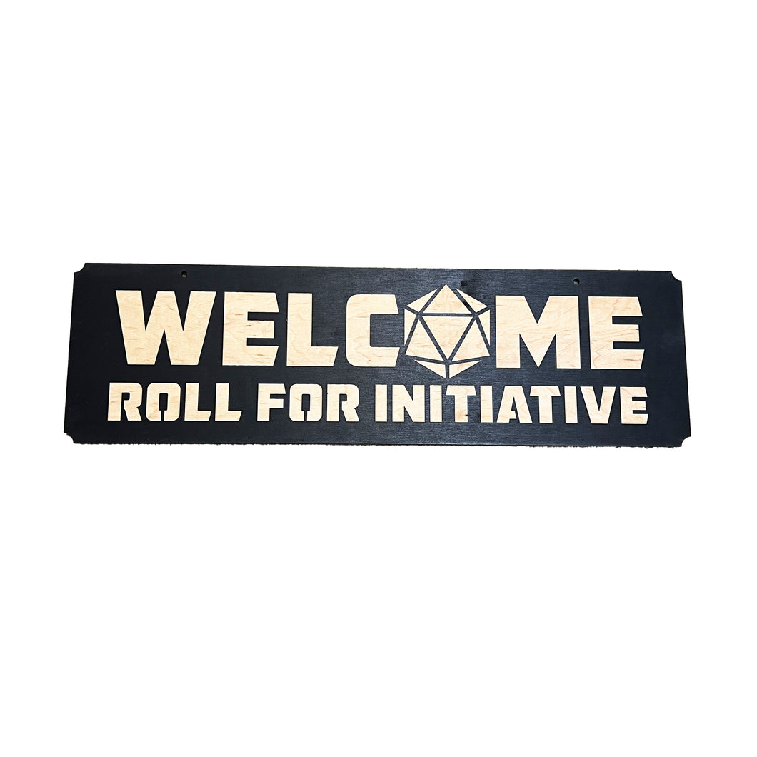 Welcome Roll for initiative BLACK sign 8x28