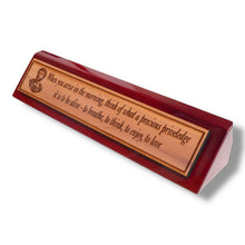 Load image into Gallery viewer, Desk Wedge Name plate - Marcus Aurelius - 11 Inches