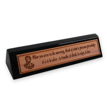 Load image into Gallery viewer, Desk Wedge Name plate - Marcus Aurelius - 11 Inches