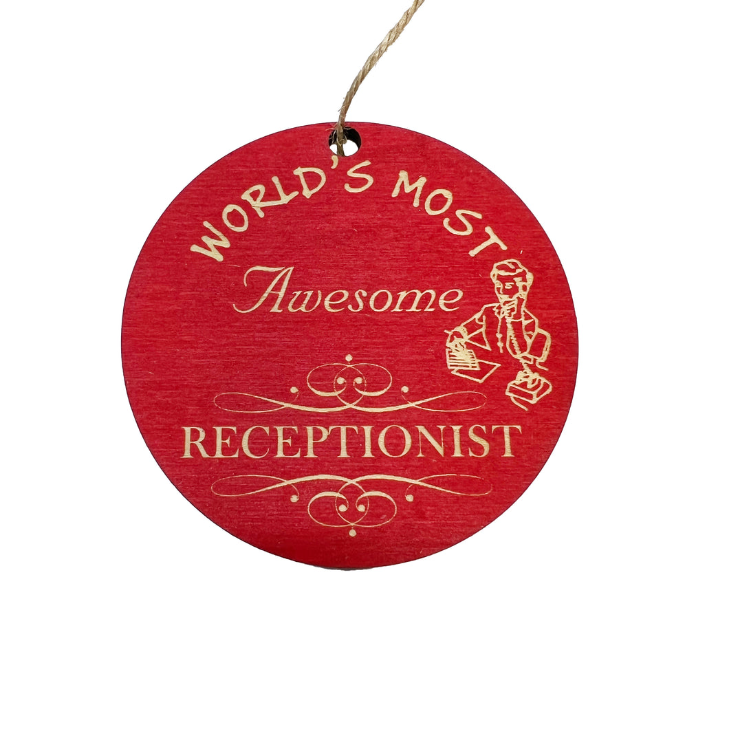 Ornament - RED Worlds most Awesome Receptionist