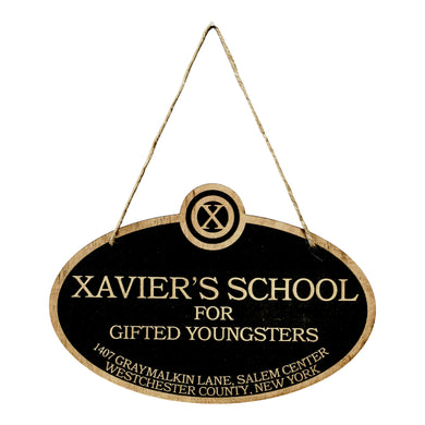 Xavier's School for Gifted Youngsters - Black Door Sign 6x9inches