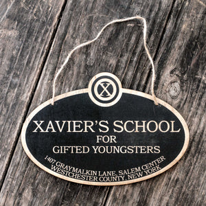 Xavier's School for Gifted Youngsters - Black Door Sign 6x9inches
