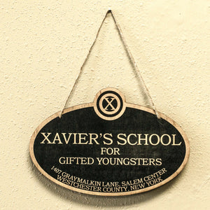 Xavier's School for Gifted Youngsters - Black Door Sign 6x9inches