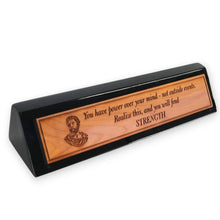 Load image into Gallery viewer, Desk Wedge Name plate - Marcus Aurelius - 11 Inches
