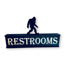 Load image into Gallery viewer, Sign - Restrooms - BLACK - With Add on - Box Sign - 24x6x3 inches