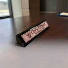 Load image into Gallery viewer, Desk Wedge Name Plate - PERSONALIZED - Highland Cow - 11 Inches