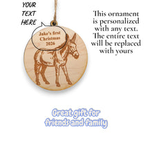Load image into Gallery viewer, Ornament - Animals - PERSONALIZED - Raw Wood