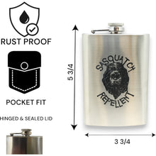 Load image into Gallery viewer, 8oz Sasquatch Repellent Stainless Steel Flask