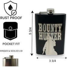 Load image into Gallery viewer, 8oz BLACK Bounty Hunter Flask