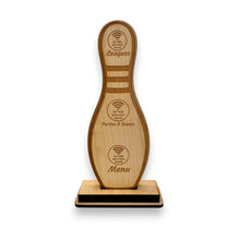 Load image into Gallery viewer, NFC Bowling pin Drink and Food Menu - Near Field Communication