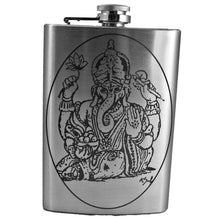 Load image into Gallery viewer, 8oz Ganesha Stainless Steel Flask