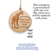 Load image into Gallery viewer, Ornament - Animals - PERSONALIZED - Raw Wood